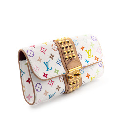 Pochette Louis Vuitton Courtney en Toile Monogram Multicolore blanc