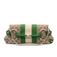 Sac d'épaule Horsebit Chain toile GG Supreme et cuir vert